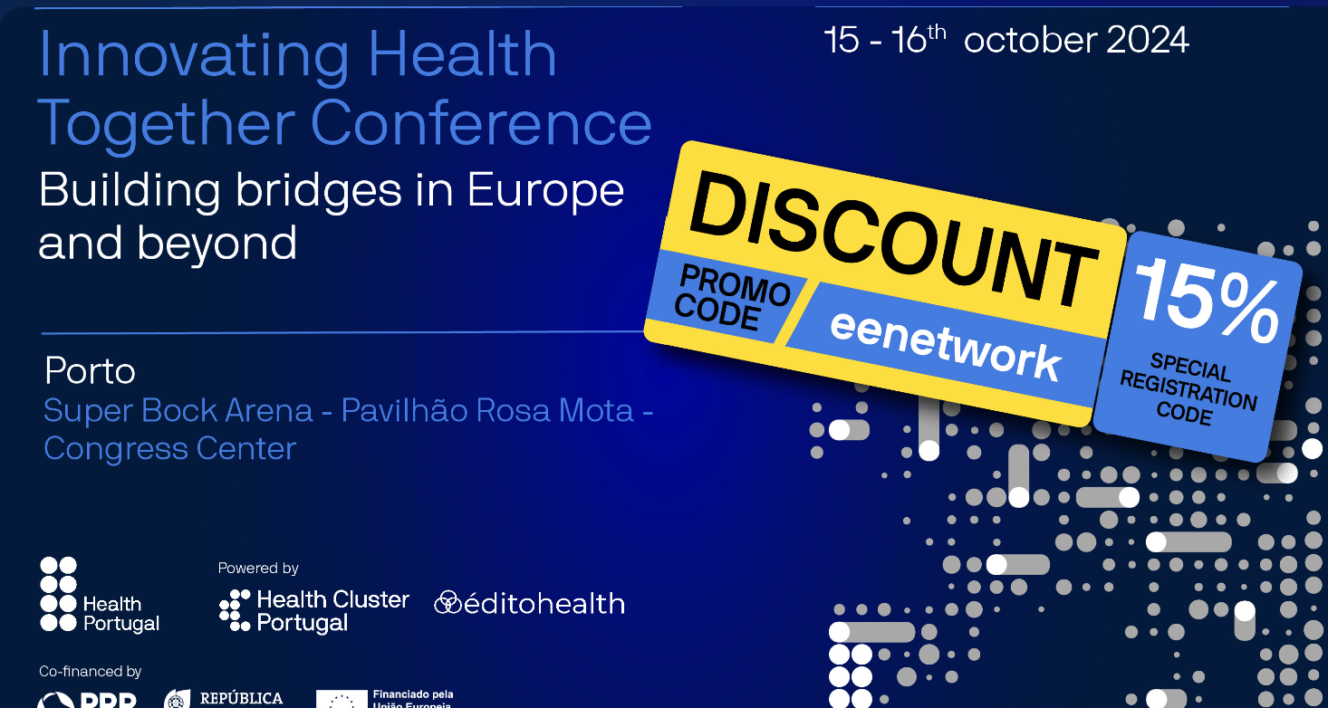 Banner for Conference "Innovating Health Together" in Porto